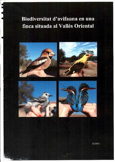 Biodiversitat d’avifauna en una finca situada al Vallès Oriental. Treball guanyador del Premi Camí Ral 2017 [Doctoral thesis / research essay]