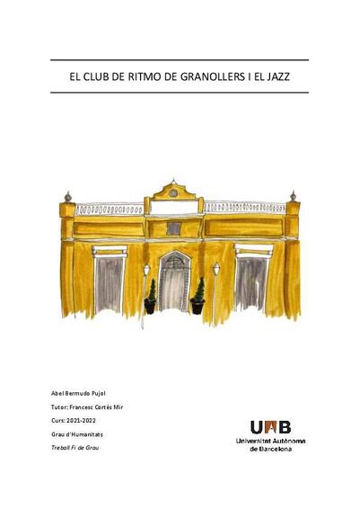 El Club de Ritmo de Granollers i el jazz [Monograph]