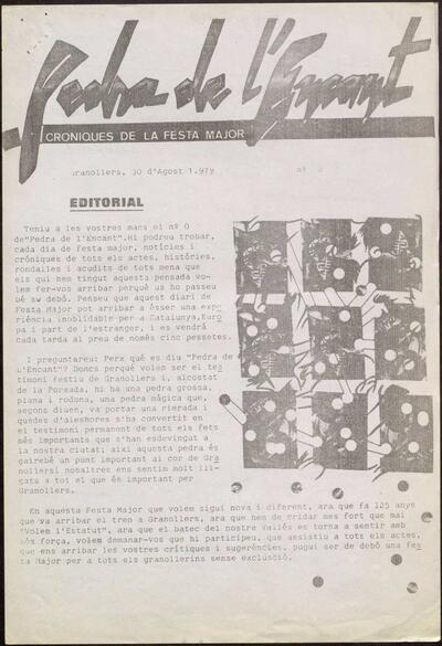 Pedra de l'Encant. Cròniques de la Festa Major, 30/8/1979 [Issue]