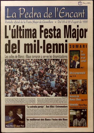 La Pedra de l'Encant. Revista de la Festa Major de Granollers, 22/8/1999 [Exemplar]