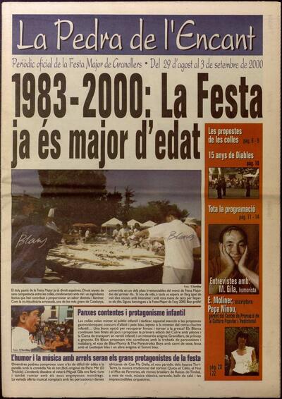 La Pedra de l'Encant. Revista de la Festa Major de Granollers, 29/8/2000 [Ejemplar]