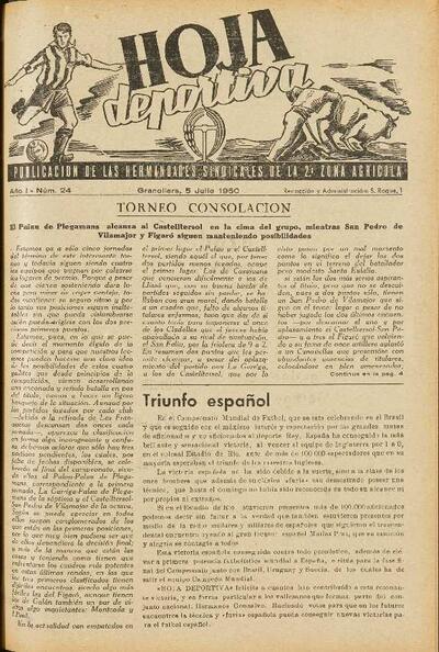 Hoja Deportiva, #24, 5/7/1950 [Issue]