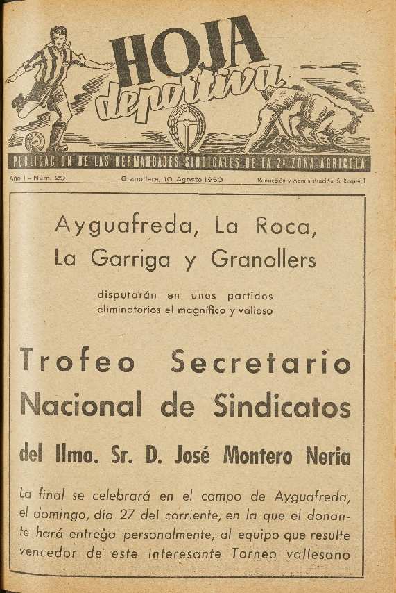 Hoja Deportiva, #29, 10/8/1950 [Issue]