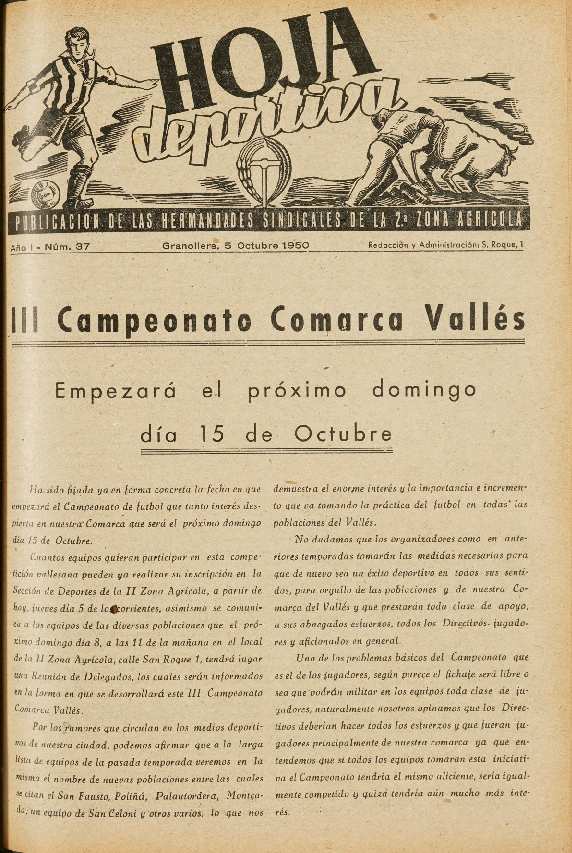 Hoja Deportiva, #37, 5/10/1950 [Issue]
