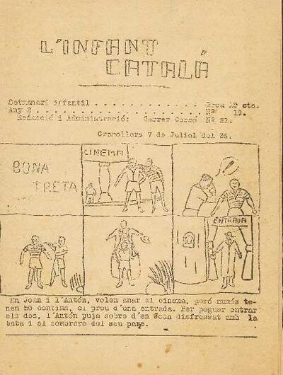 L'Infant català, n.º 19, 7/7/1936 [Ejemplar]