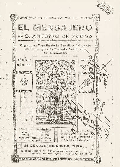 El Mensajero de San Antonio de Padua, núm. 28, 11/1918 [Exemplar]