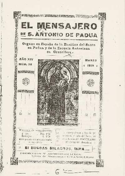 El Mensajero de San Antonio de Padua, n.º 32, 3/1919 [Ejemplar]