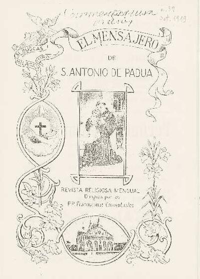 El Mensajero de San Antonio de Padua, n.º 39, 10/1919 [Ejemplar]