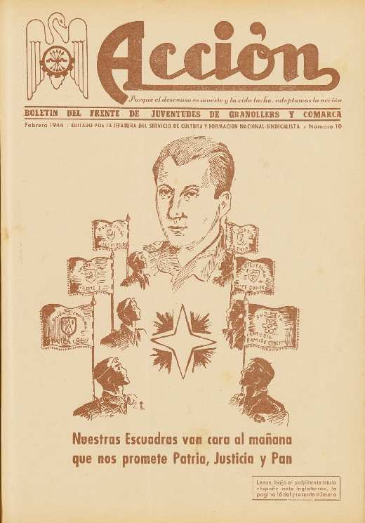 Acción. Boletín del Frente de Juventudes de Granollers, n.º 10, 2/1944 [Ejemplar]