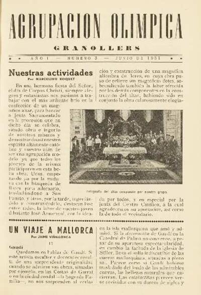 Agrupación Olímpica Granollers, #3, 6/1951 [Issue]