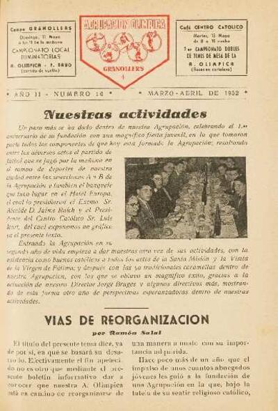 Agrupación Olímpica Granollers, #10, 3/1952 [Issue]