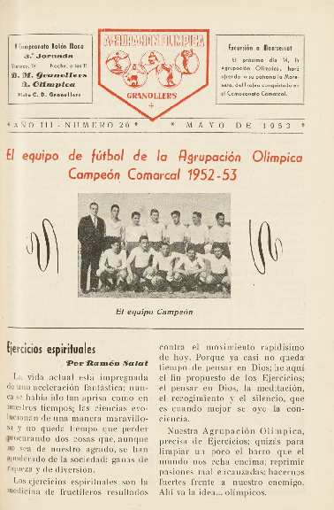 Agrupación Olímpica Granollers, n.º 20, 5/1953 [Ejemplar]
