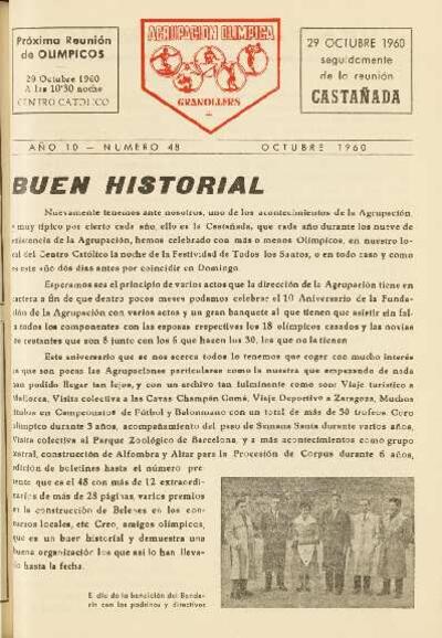 Agrupación Olímpica Granollers, #48, 10/1960 [Issue]