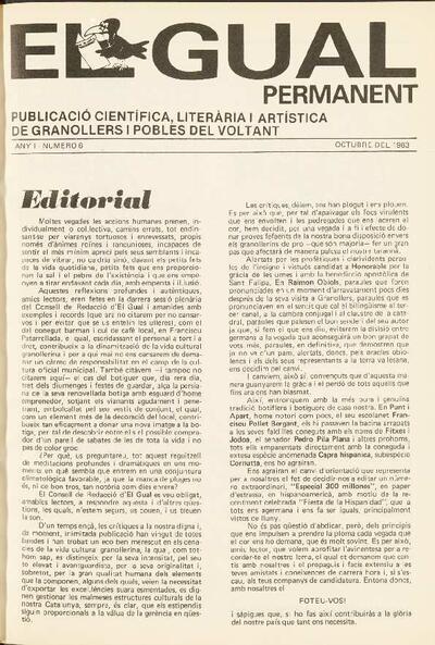 El Gual Permanent, #6, 10/1983 [Issue]