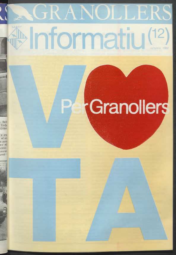 Granollers informatiu. Butlletí de l'Ajuntament de Granollers, #12, 10/1982 [Issue]