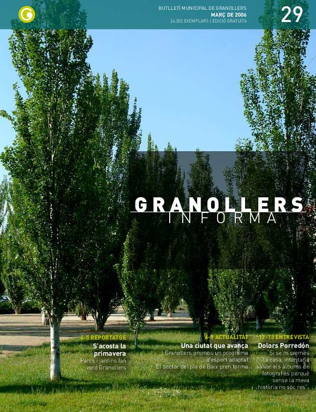 Granollers Informa. Butlletí de l'Ajuntament de Granollers, #29, 3/2006 [Issue]