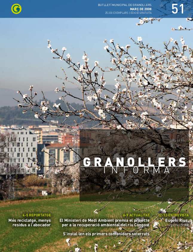 Granollers Informa. Butlletí de l'Ajuntament de Granollers, #51, 3/2008 [Issue]