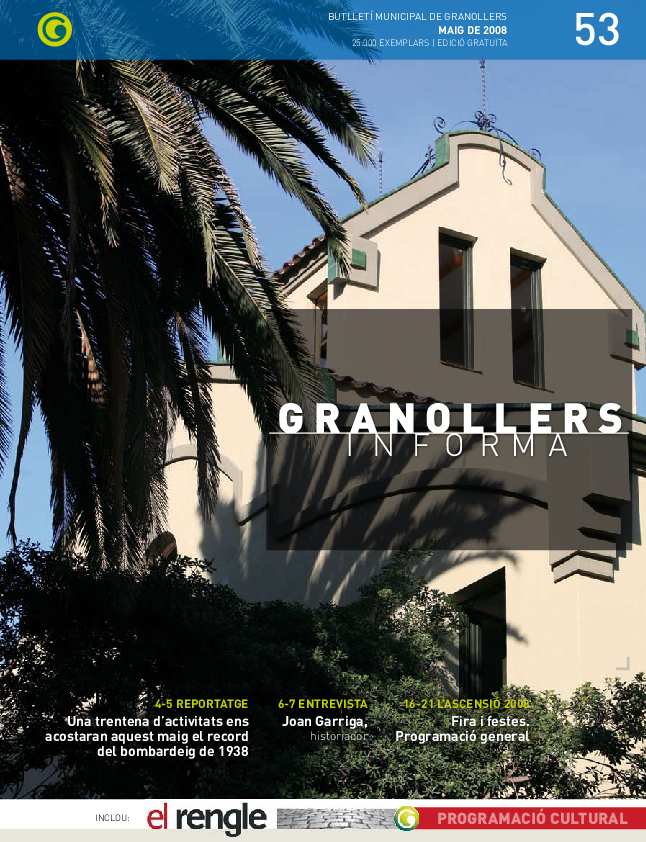 Granollers Informa. Butlletí de l'Ajuntament de Granollers, #53, 5/2008 [Issue]