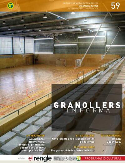 Granollers Informa. Butlletí de l'Ajuntament de Granollers, n.º 59, 12/2008 [Ejemplar]