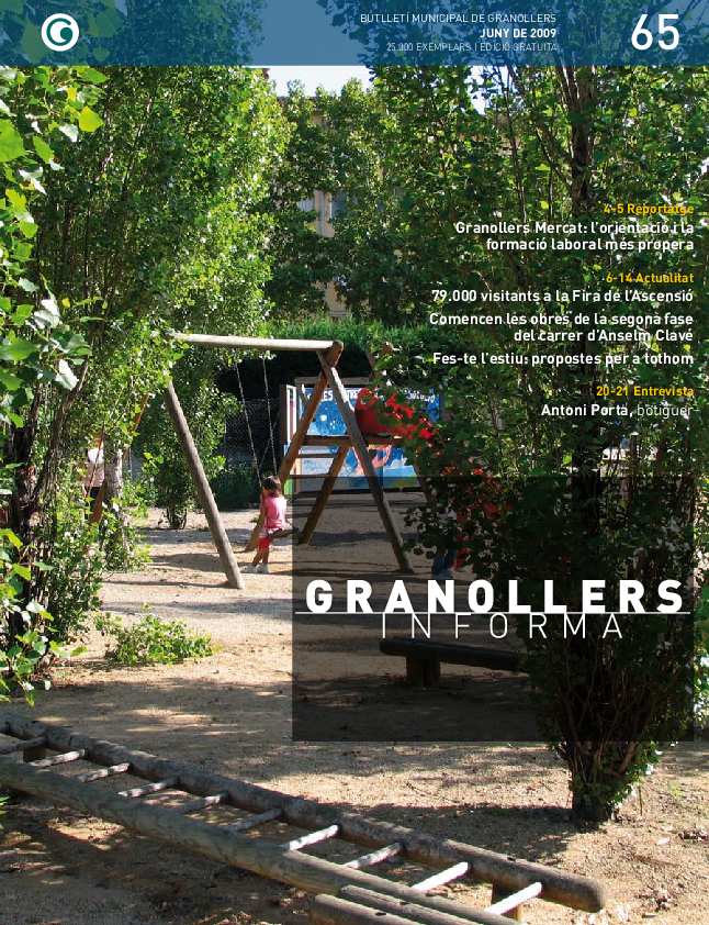 Granollers Informa. Butlletí de l'Ajuntament de Granollers, #65, 6/2009 [Issue]