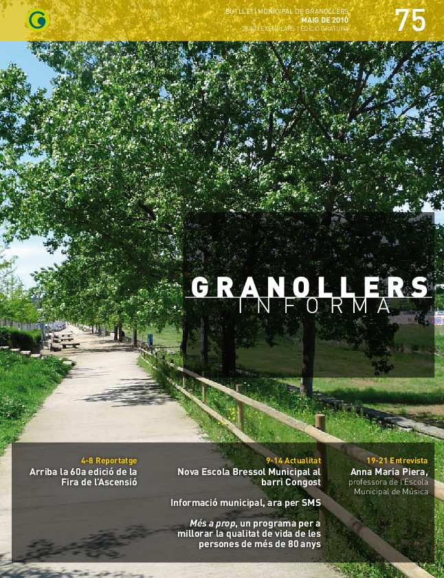 Granollers Informa. Butlletí de l'Ajuntament de Granollers, #75, 5/2010 [Issue]