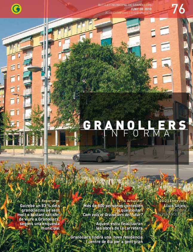Granollers Informa. Butlletí de l'Ajuntament de Granollers, #76, 6/2010 [Issue]