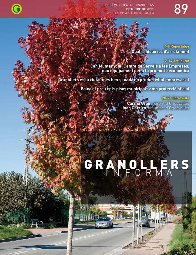 Granollers Informa. Butlletí de l'Ajuntament de Granollers, #89, 10/2011 [Issue]