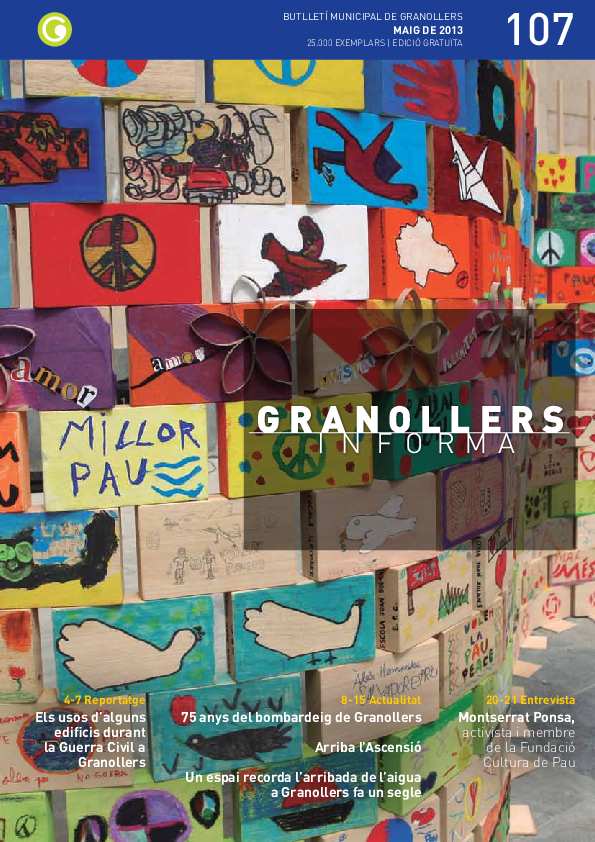 Granollers Informa. Butlletí de l'Ajuntament de Granollers, n.º 107, 5/2013 [Ejemplar]