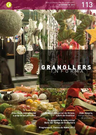 Granollers Informa. Butlletí de l'Ajuntament de Granollers, n.º 113, 12/2013 [Ejemplar]
