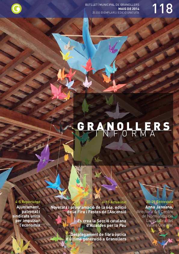 Granollers Informa. Butlletí de l'Ajuntament de Granollers, #118, 5/2014 [Issue]