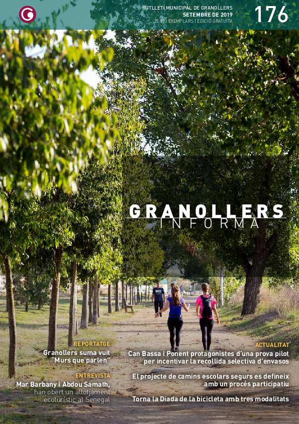 Granollers Informa. Butlletí de l'Ajuntament de Granollers, #176, 9/2019 [Issue]