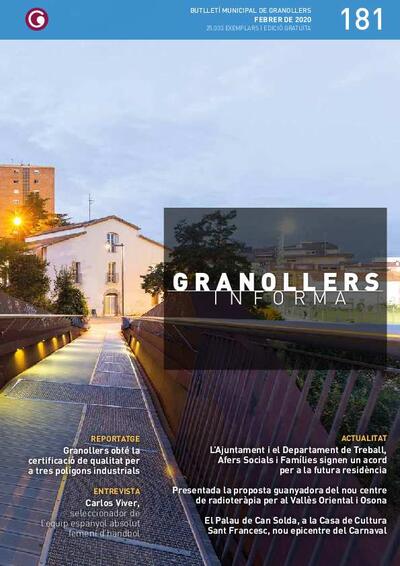 Granollers Informa. Butlletí de l'Ajuntament de Granollers, #181, 2/2020 [Issue]
