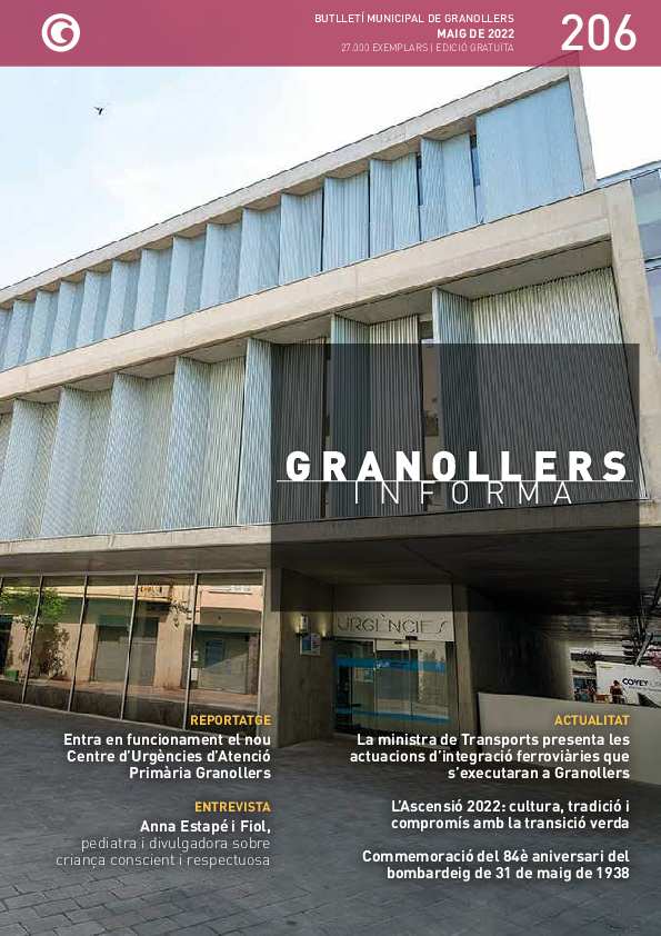 Granollers Informa. Butlletí de l'Ajuntament de Granollers, n.º 206, 5/2022 [Ejemplar]
