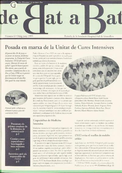 De Bat a Bat. Revista de l'Hospital General de Granollers, n.º 6, 5/1995 [Ejemplar]