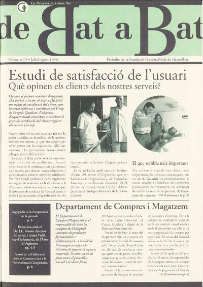 De Bat a Bat. Revista de l'Hospital General de Granollers, n.º 13, 7/1996 [Ejemplar]