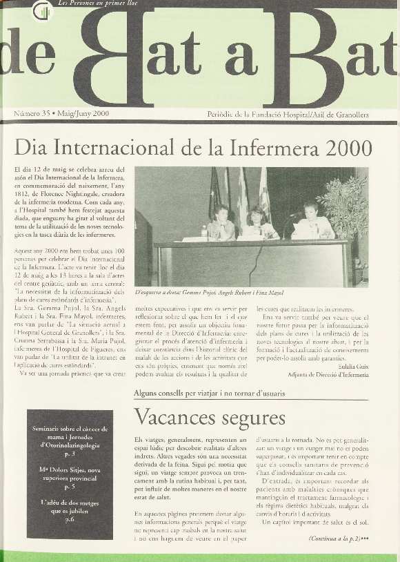 De Bat a Bat. Revista de l'Hospital General de Granollers, #35, 5/2000 [Issue]