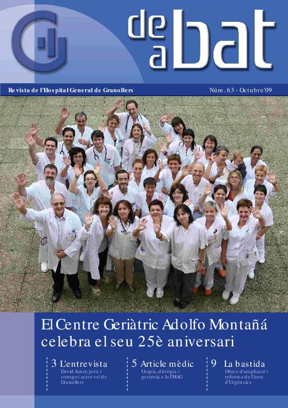 De Bat a Bat. Revista de l'Hospital General de Granollers, núm. 63, 10/2009 [Exemplar]