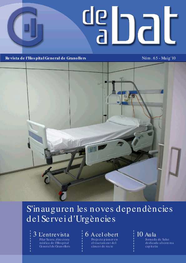 De Bat a Bat. Revista de l'Hospital General de Granollers, núm. 65, 5/2010 [Exemplar]