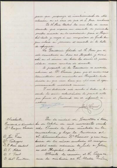 2.2. Junta del Patronat, 30/10/1928, Sessió ordinària [Minutes]