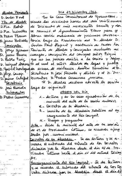 Actes del Ple Municipal, 29/12/1962, Sessió ordinària [Acta]