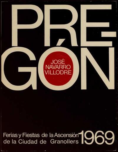 Pregó de Josep Navarro Villodre [Monograph]